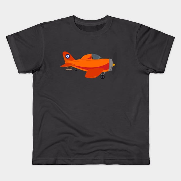 Orange Plane Kids T-Shirt by KShinabery